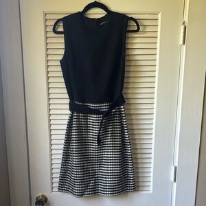 Size 6 black label Ralph Lauren houndstooth dress wool cashmere blend